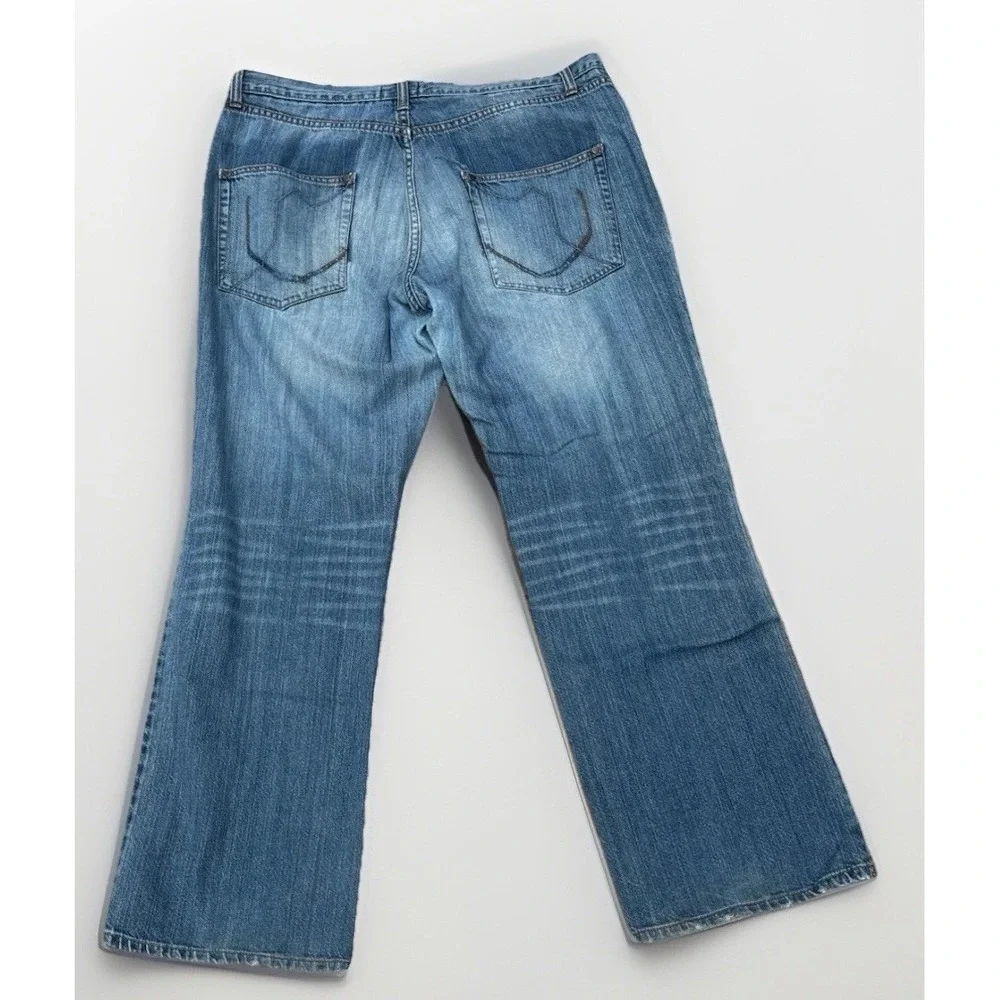 CHOR Straight Leg Distressed Jeans Mens‎ 36 100% Cotton Blue Denim